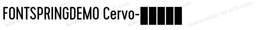 FONTSPRINGDEMO Cervo字体转换